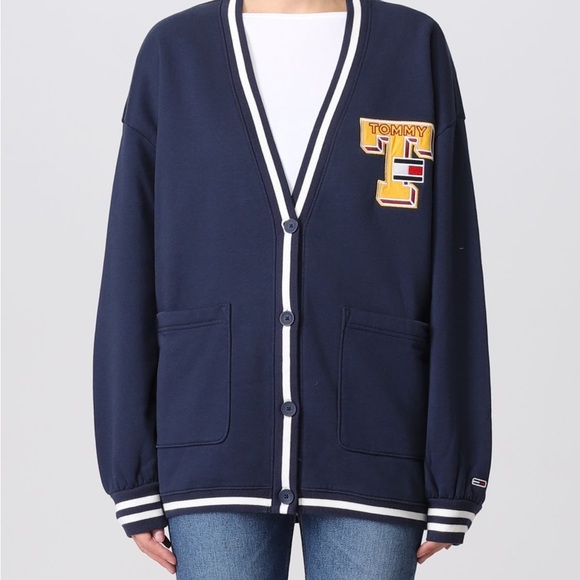 Tommy Hilfiger Jeans Stripe Oversized Cardigan - Picture 2 of 10